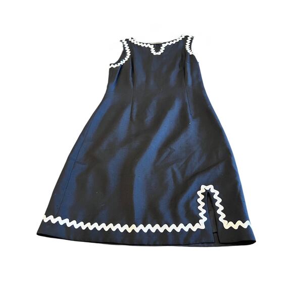 Elegant J McLaughlin | Black Dress with White Accent - Picture 4 of 11